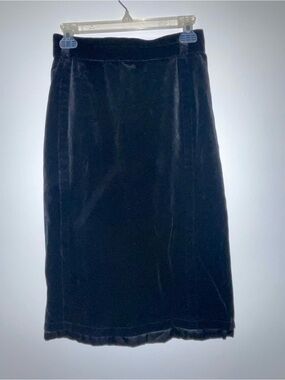 Vintage Gianni Versace Black Velvet Pencil Skirt